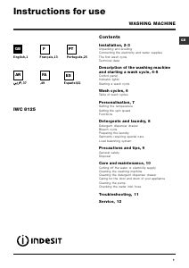 lavatrice indesit iwc 8125|Indesit IWC 8125 B user manual (English .